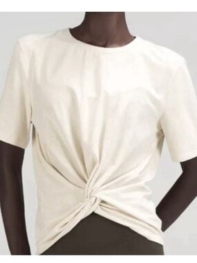 Lululemon Limited Edition Crescent Tee, size 8, color: soft gold